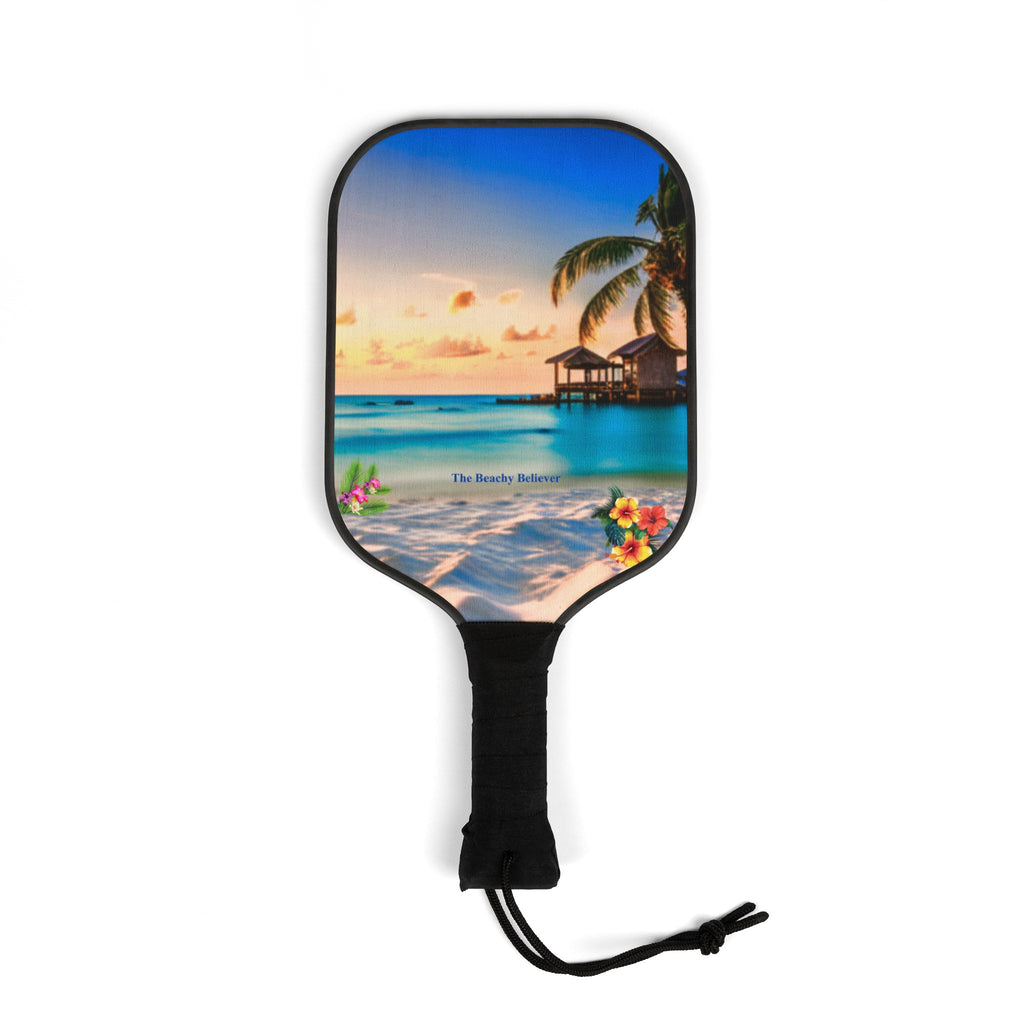 Tropical Beach Pickleball Paddle Set — Island Sunset Design