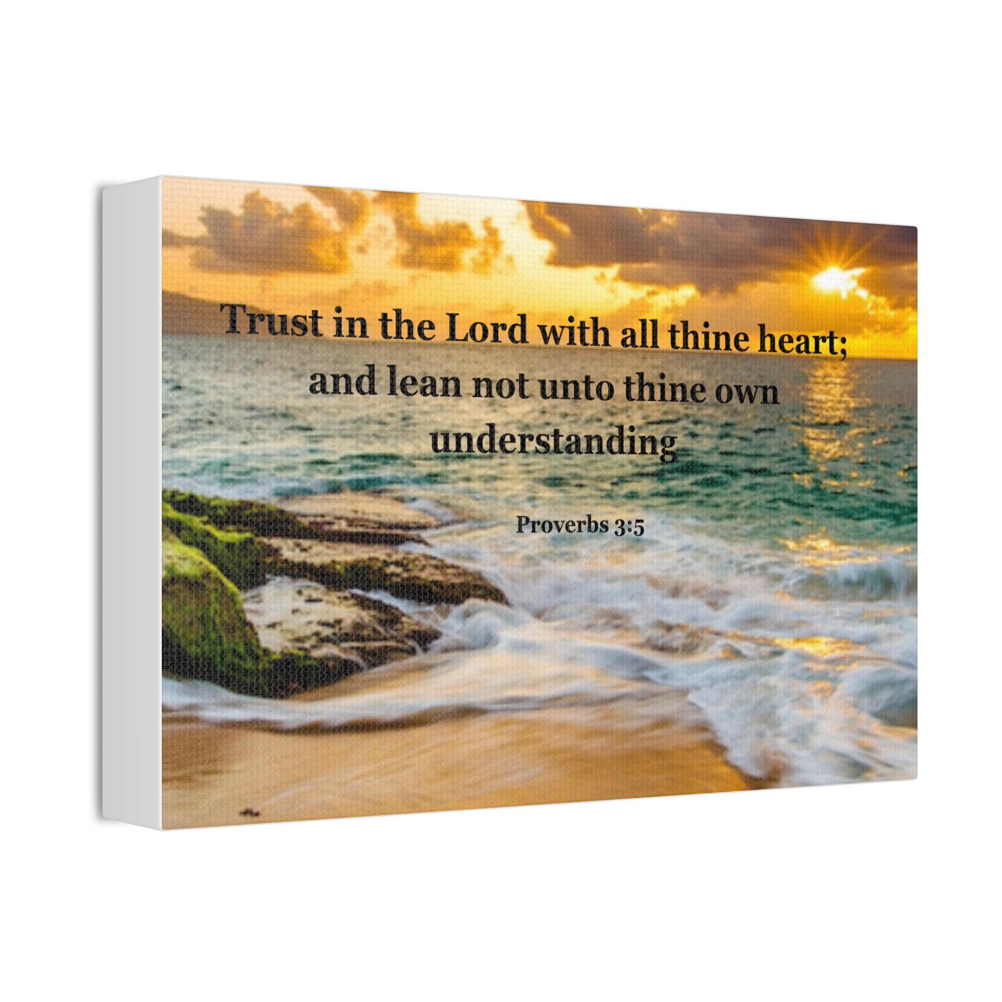 Trust in the Lord With All Thine Heart | Proverbs 3:5 | Beachy Wall Art