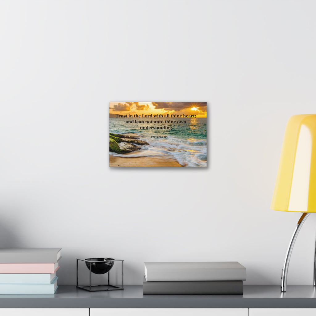 Trust in the Lord With All Thine Heart | Proverbs 3:5 | Beachy Wall Art