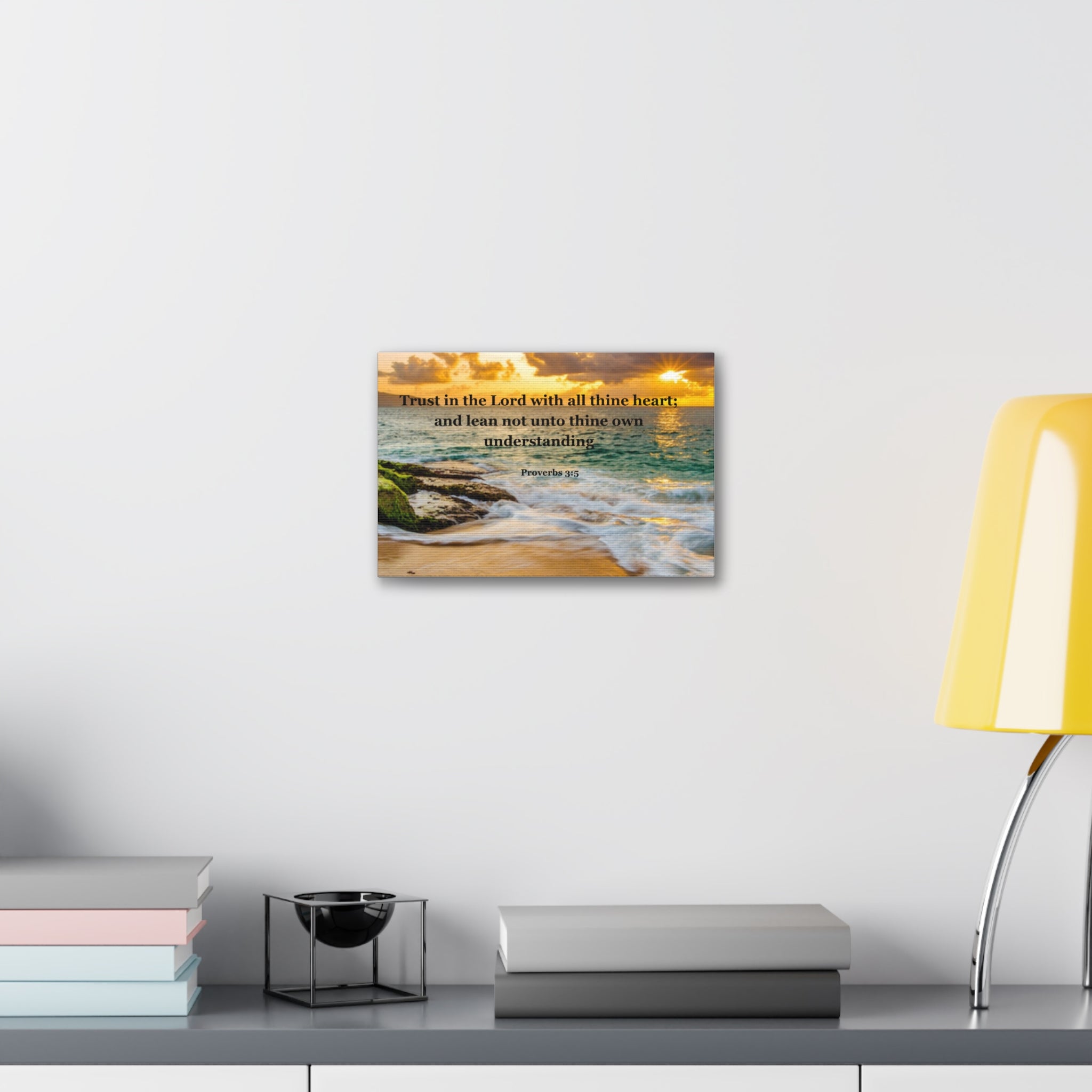 Trust in the Lord With All Thine Heart | Proverbs 3:5 | Beachy Wall Art